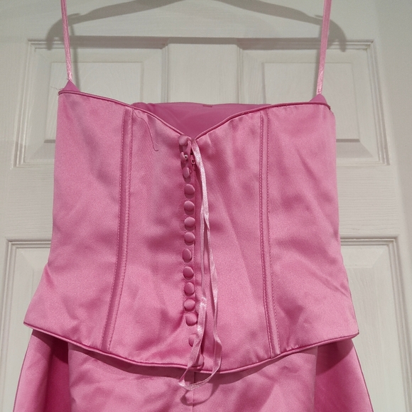 Pink strapless dress - Picture 4 of 4